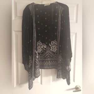 Womens black kimono